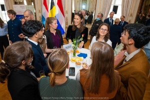 Welcome ceremony for the second edition of the Benelux Youth Forum at the Egmont Palace