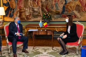 Meeting between Sophie Wilmès and the Uruguayan Minister of Foreign Affairs Francisco Bustillo Bonasso